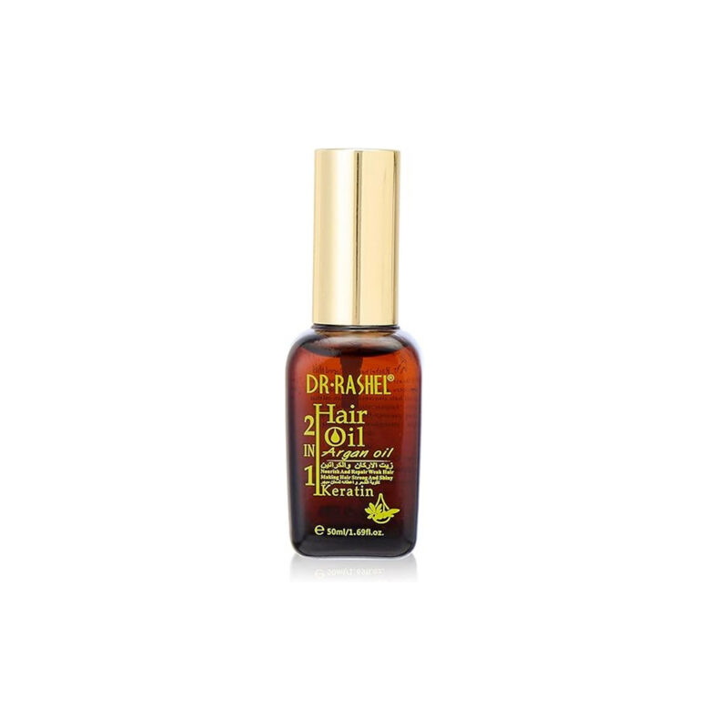 Dr Rashel 2 In 1 Keratin + Argan Hair Oil 50ml - Image 2